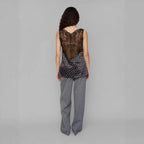 Damen Spitzen-Cami mit Polka-Dots und eleganten Details R&B