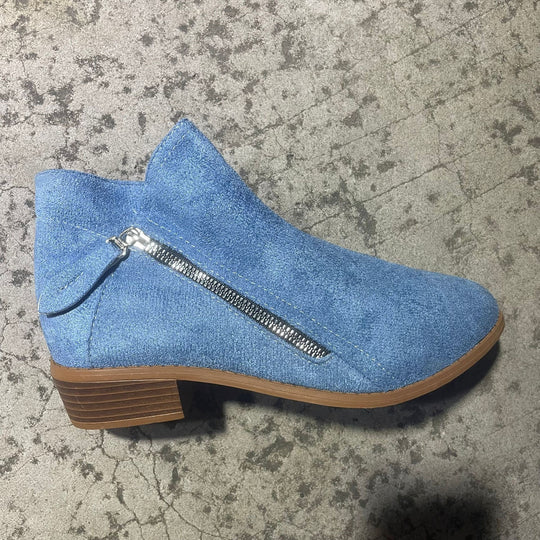 Damen elegante Stiefeletten mit modischer Reißverschluss-Applikation R&B