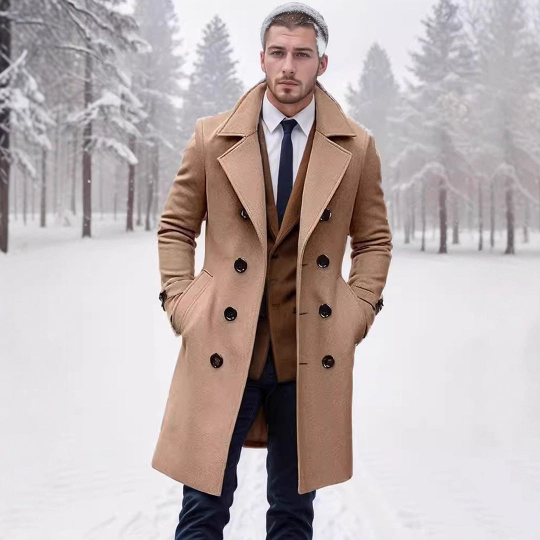 Herren eleganter Woll-Mantel R&B