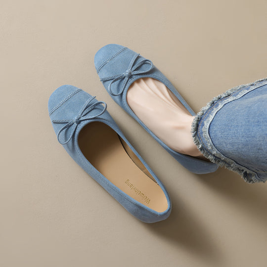 Damen Ballerinas mit eleganter Schleifenverzierung und weicher Innenausstattung R&B