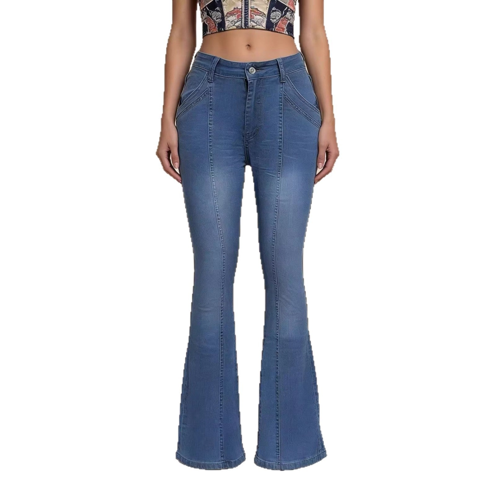 Damen Bootcut Jeans mit hohem Bund und elegantem Schnitt