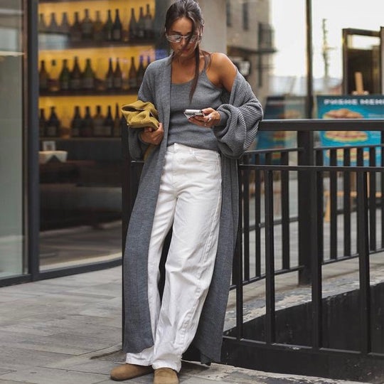 Damen lässiger Strickmantel R&B