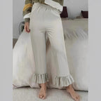 Damen Freizeithose mit Rüschenabschlüssen R&B