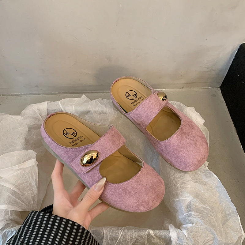 Damen Bequeme Clogs mit elegantem Riemen und modischer Verzierung R&B