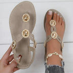 Damen Elegante Zehentrenner-Sandalen mit glitzernden Strass-Applikationen und bequemer Fußbettung R&B