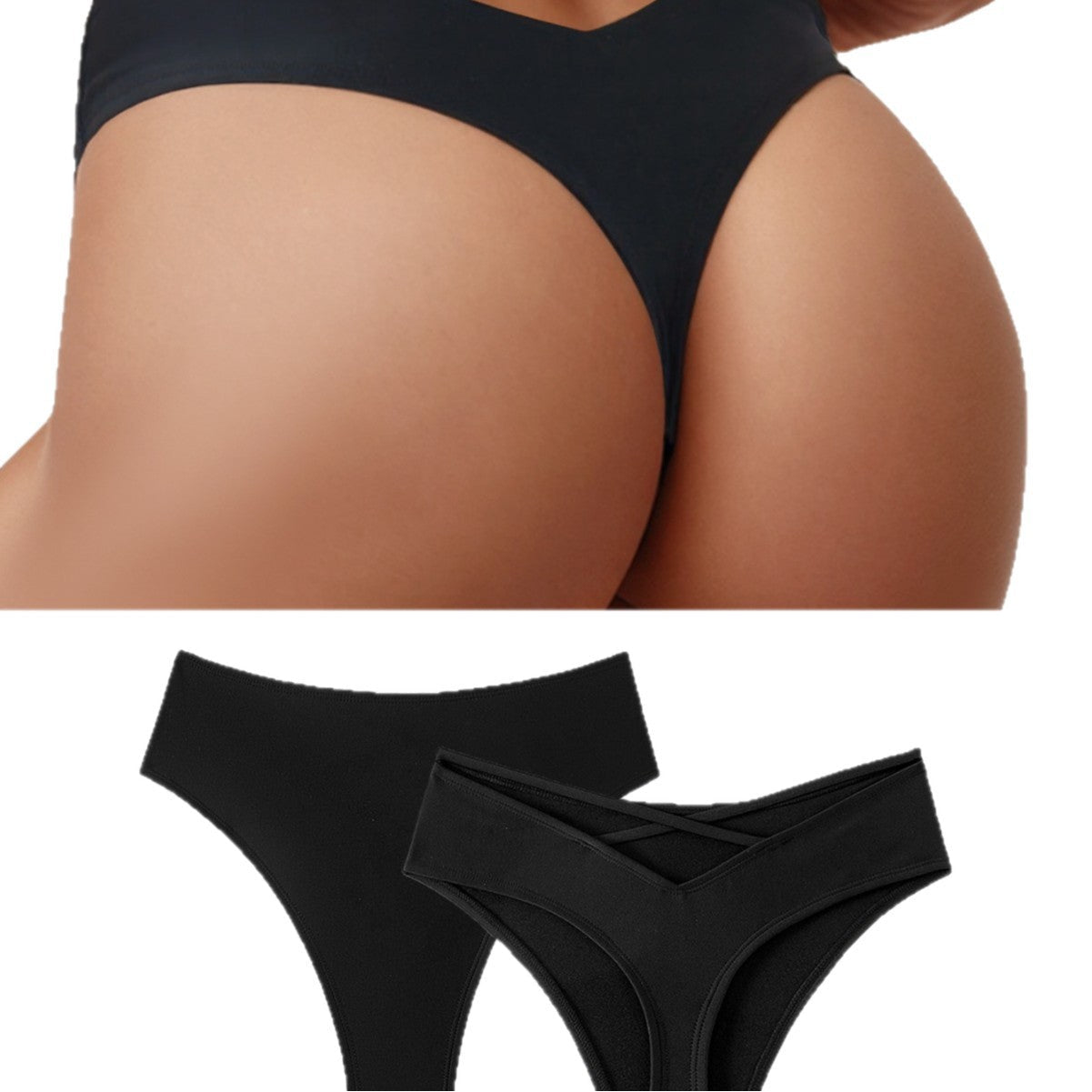 Damen Bikini-Höschen mit verstellbaren X-Trägern und elegantem Design R&B