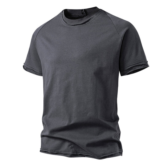 Herren lässiges Kurzarmshirt mit modischem Schnitt und atmungsaktiver Baumwolle R&B