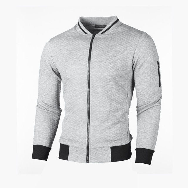 Herren Sweatjacke mit hochwertiger Struktur und sicherer Reißverschlusstasche R&B