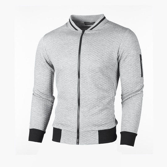 Herren Sweatjacke mit hochwertiger Struktur und sicherer Reißverschlusstasche R&B