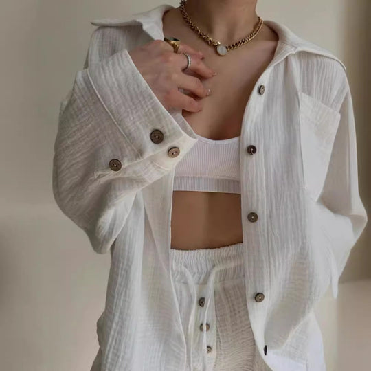 Damen modische und lässige Shirtjacke R&B