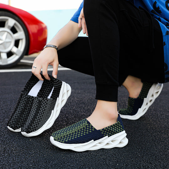 Damen Sportliche Slip-On Sneakers mit flexiblem Design und atmungsaktiver Obermaterialtechnologie R&B