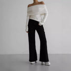 Damen Off-Shoulder Strickoberteil mit elegantem Schnitt R&B