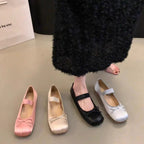 Damen Ballerinas mit anpassbarem Riemchen und eleganter Schleifenapplikation R&B