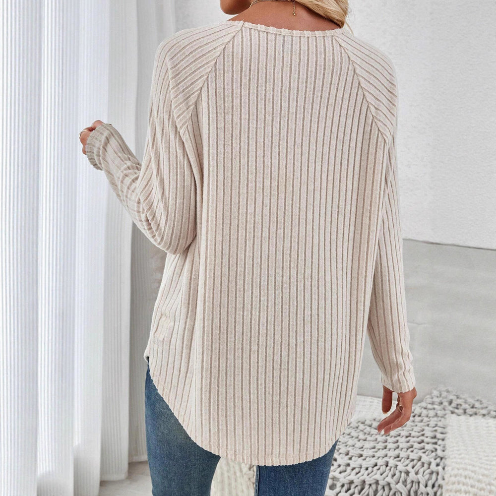 Damen Feinstrickpullover mit elegantem Rippdesign und lässigem Schnitt R&B