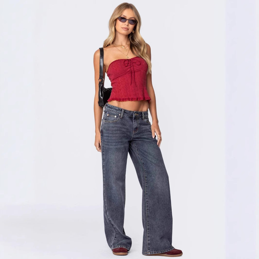 Damen Weite Jeanshose R&B