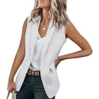 Damen Ärmelloser Blazer im modernen Schnitt mit tiefen Taschen R&B