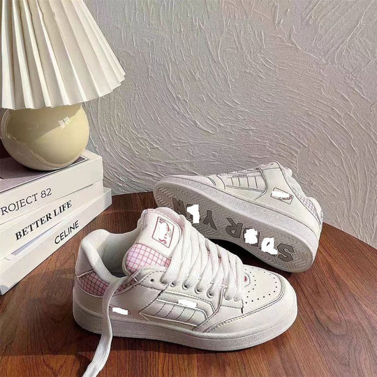 Damen Sneakers im modernen Design mit atmungsaktiver Oberflächenstruktur und kreativem Gittermuster R&B