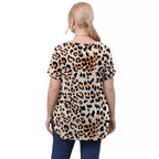 Damen lässiges T-Shirt mit modernem Batikdesign R&B