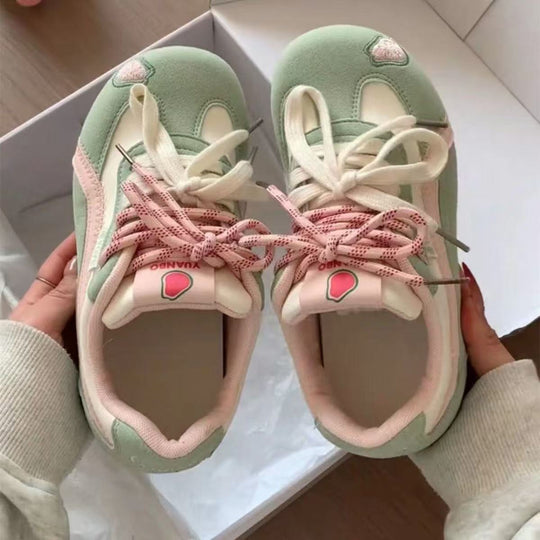 Damen Sportliche Sneakers mit verspieltem Obstmotiv R&B