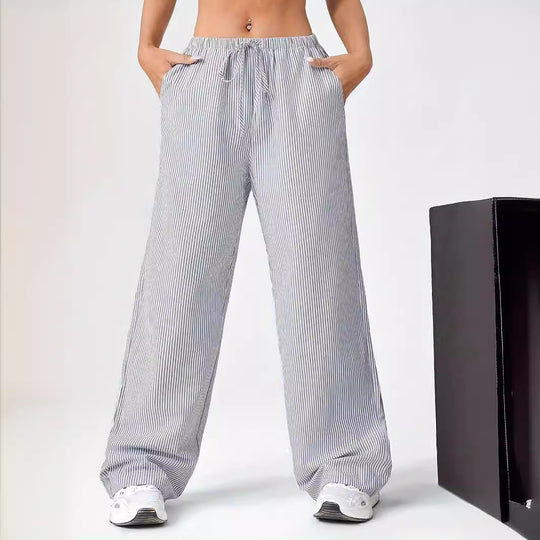 Damen weite Sommerhose mit seitlichen Taschen R&B