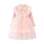 Mädchen Festliches Kleid mit Rüschenkragen und Tüllrock R&B