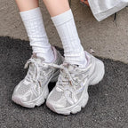 Damen Sportliche Casual Sneakers mit atmungsaktivem Obermaterial und dämpfender Sohle R&B