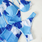 Damen Bikini-Set mit elegantem Cover-Up und verführerischem V-Ausschnitt R&B