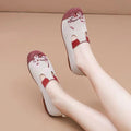 Damen elegante und atmungsaktive Ballerinas mit floralem Muster