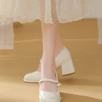 Damen Elegante Ballerinas mit verstellbarem Riemen