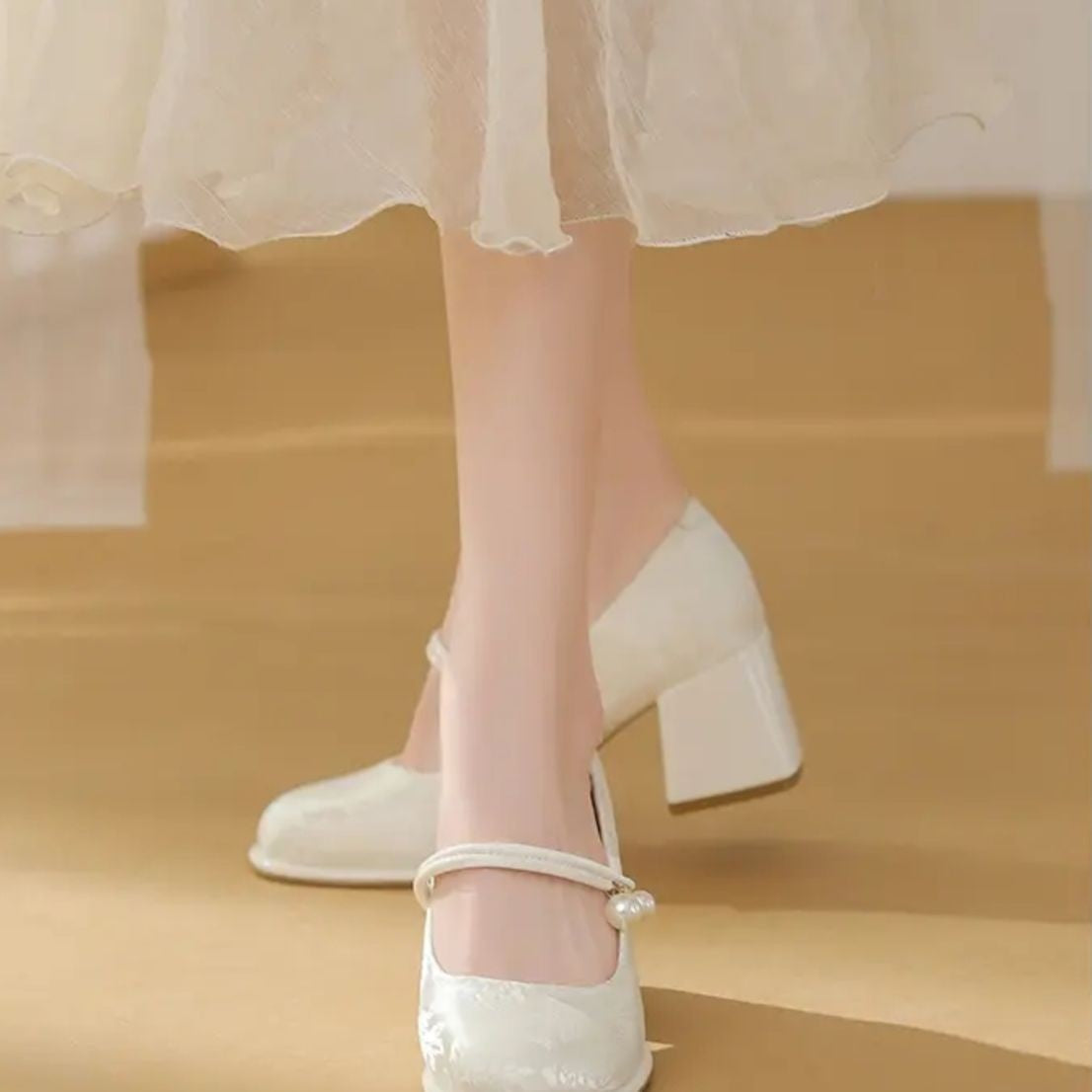 Damen Elegante Ballerinas mit verstellbarem Riemen