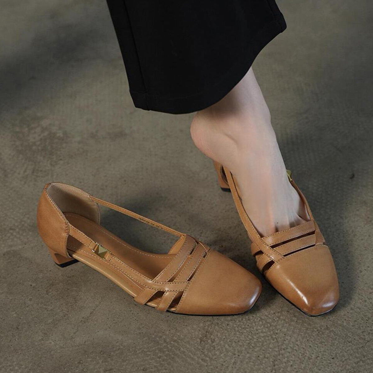 Damen Slingback-Pumps mit modischem Riemendesign und komfortablem Absatz
