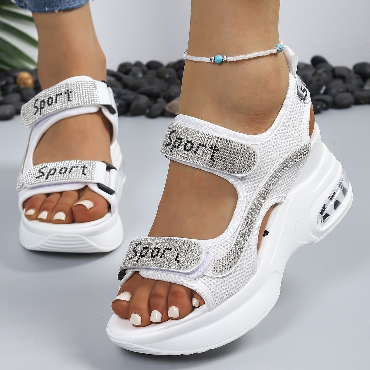 Damen Sportliche und modische Sandalen mit innovativem Dämpfungssystem R&B
