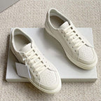 Damen Leder Sneakers mit strukturiertem Obermaterial und rutschfester Sohle R&B