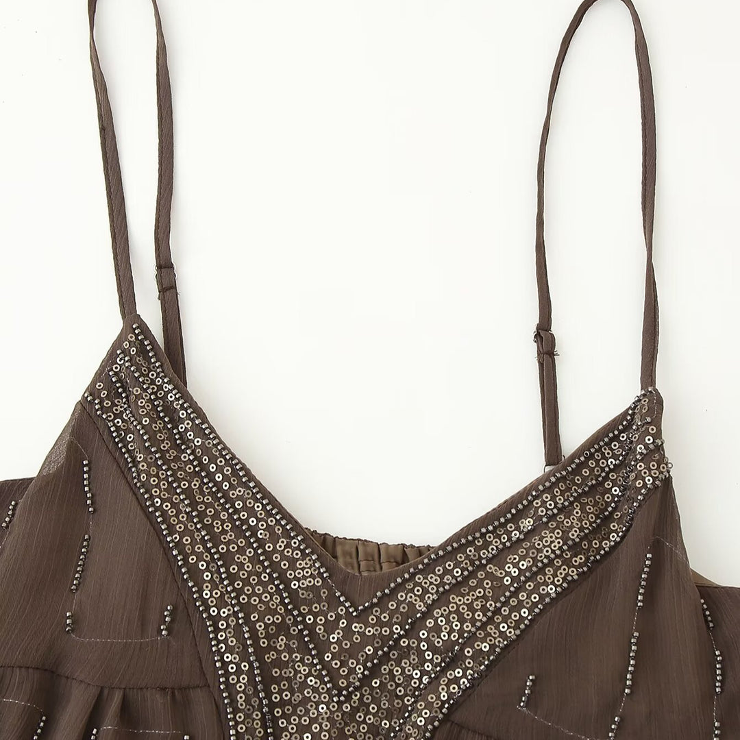 Damen Sommerliches Kleid mit elegantem V-Ausschnitt und raffinierten Rüschendetails R&B