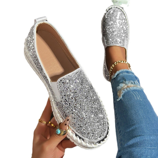 Damen Glitzernde Slip-On Sneakers mit flexiblem Sohlenprofil R&B