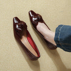 Damen Ballerinas mit elegantem Blumenapplikation