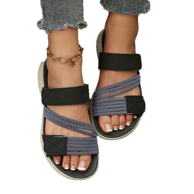 Damen Komfortable Riemchensandalen mit ergonomischem Fußbett und rutschfester Sohle R&B