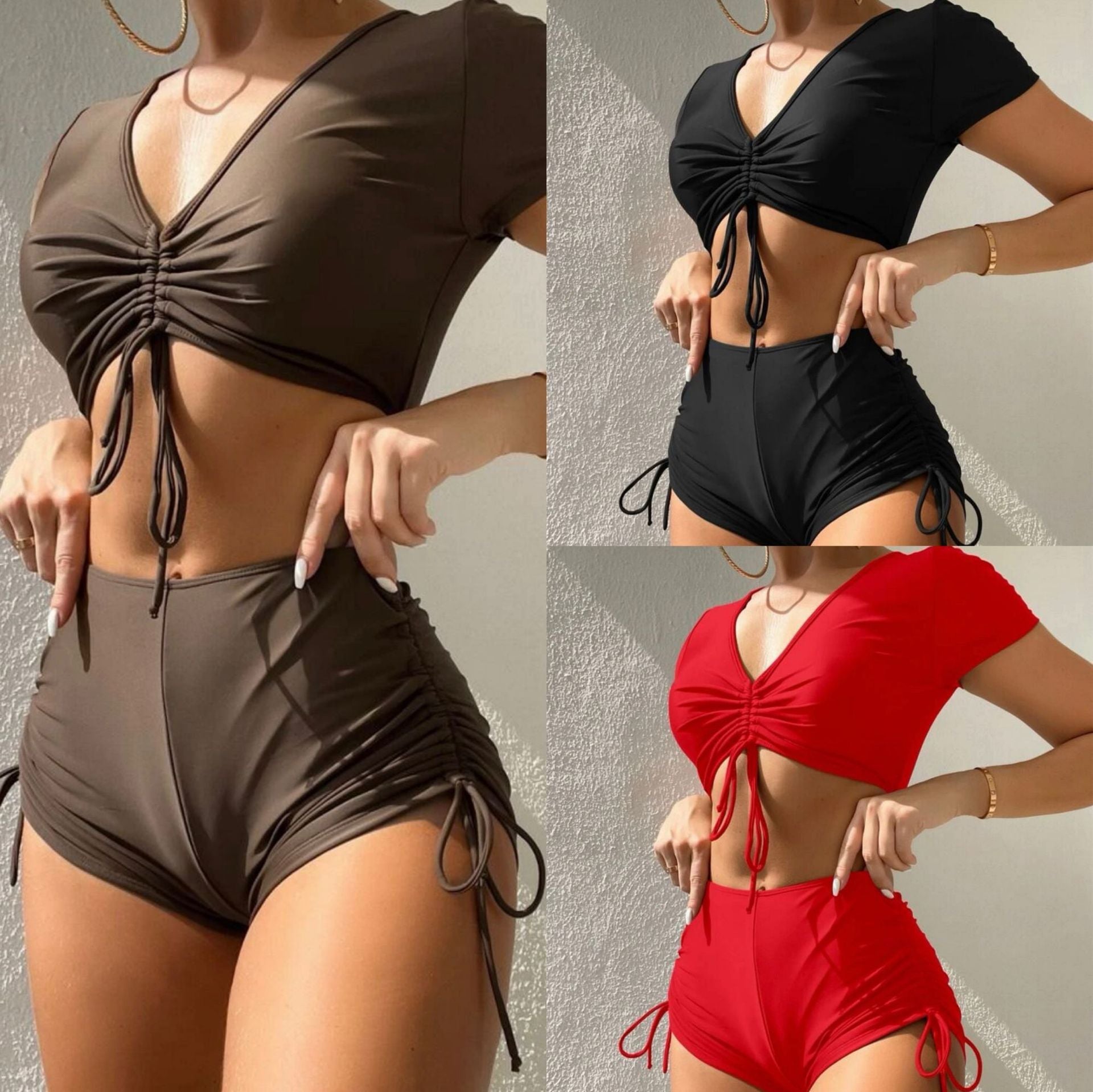 Damen Bikiniset mit raffiniertem Cut-Out und verstellbaren Bändern R&B