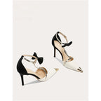 Damen elegante High Heel Schuhe mit modischem Riemendesign und zierlicher Schleifenverzierung R&B