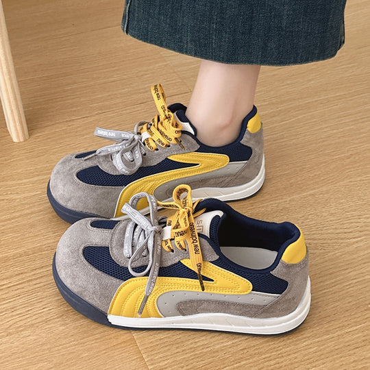 Damen Sneakers im einzigartigen Retro-Design mit hochwertigem Wildleder und atmungsaktiver Mesh-Oberfläche R&B