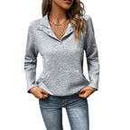 Damen Pullover mit strukturiertem Design und Kapuze R&B