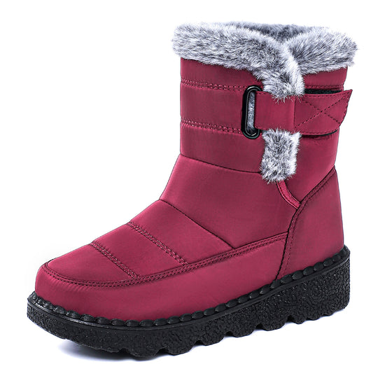 Damen Warmgefütterte Winterstiefel mit rutschfester Sohle und verstellbarem Riemen R&B