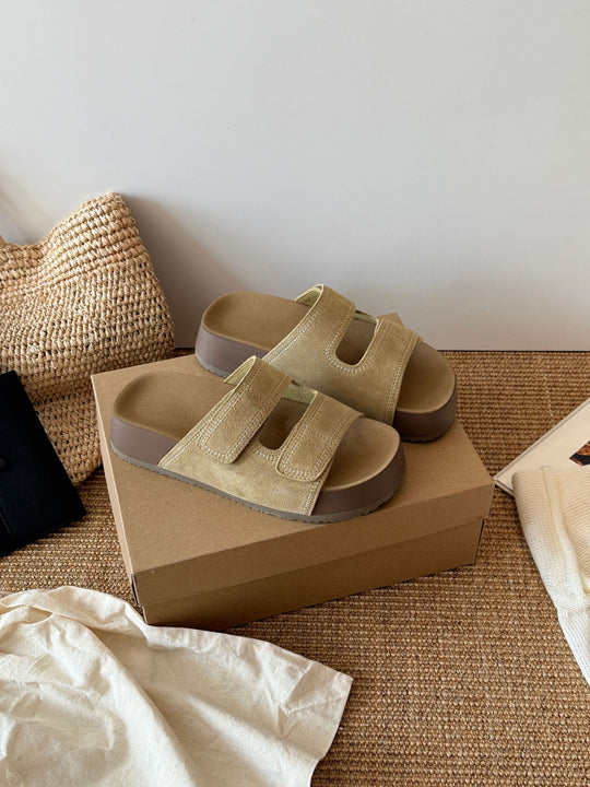 Damen Komfortable Sandalen mit verstellbaren Riemen und ergonomischem Fußbett R&B