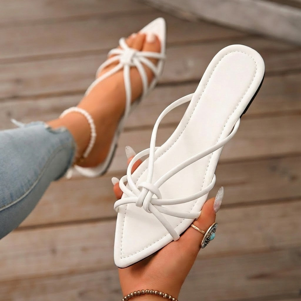 Damen Elegante Mules mit stilvollem Knotendesign R&B