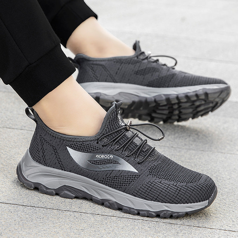 Damen Sportliche Strick Sneakers mit elastischem Schnellschnürsystem R&B