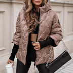 Damen Steppjacke mit hohem Kragen und praktischen Taschen R&B