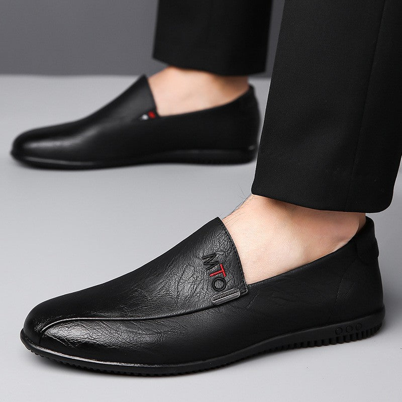 Herren Elegante Slip-On Lederschuhe mit rutschfester Sohle und komfortablem Fußbett