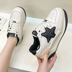 Damen Sneakers mit exklusivem Sternen-Design und gepolsterter Sohle R&B