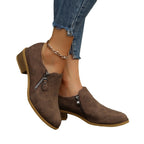 Damen Elegante Stiefeletten mit modischem Reißverschluss und komfortablem Blockabsatz R&B