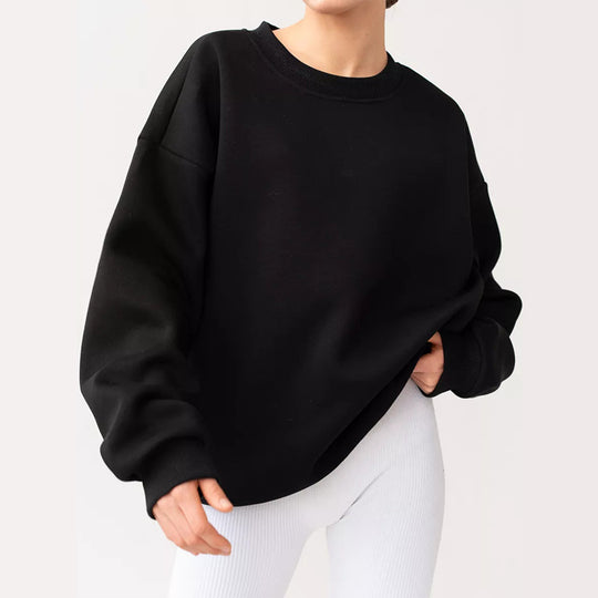 Damen lässiges Over-Sized Sweatshirt mit Oversized-Schnitt und weichen Baumwollmaterialien R&B
